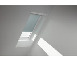 VELUX Sichtschutzrollo blaugrau uni manuell Rahmen weiß RFL PK06 4170SWL