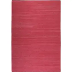 Handwebteppich Dunkelrosa Rainbow Kelim