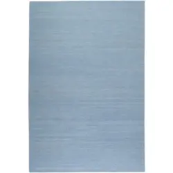 Handwebteppich Hellblau Rainbow Kelim