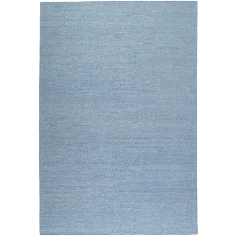 Handwebteppich Hellblau Rainbow Kelim