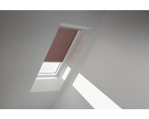 VELUX Sichtschutzrollo braun uni manuell Rahmen weiß RFL SK06 4162SWL