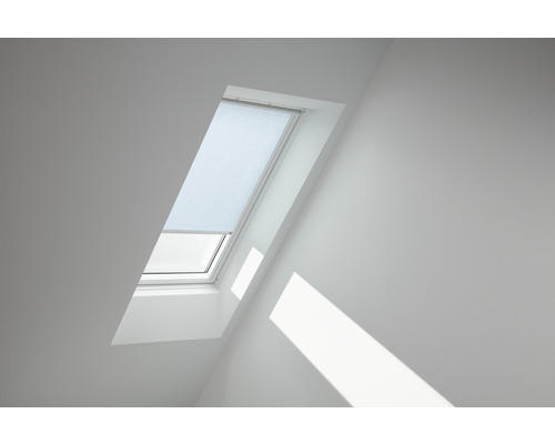 VELUX Sichtschutzrollo himmelblau uni manuell Rahmen aluminium RFL U08 4166S