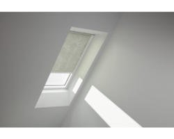 VELUX Sichtschutzrollo olive gepunktet manuell Rahmen aluminium RFL FK08 4165S