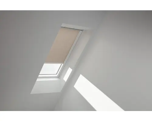 VELUX Sichtschutzrollo nougat uni manuell Rahmen weiß RFL M10 4163SWL