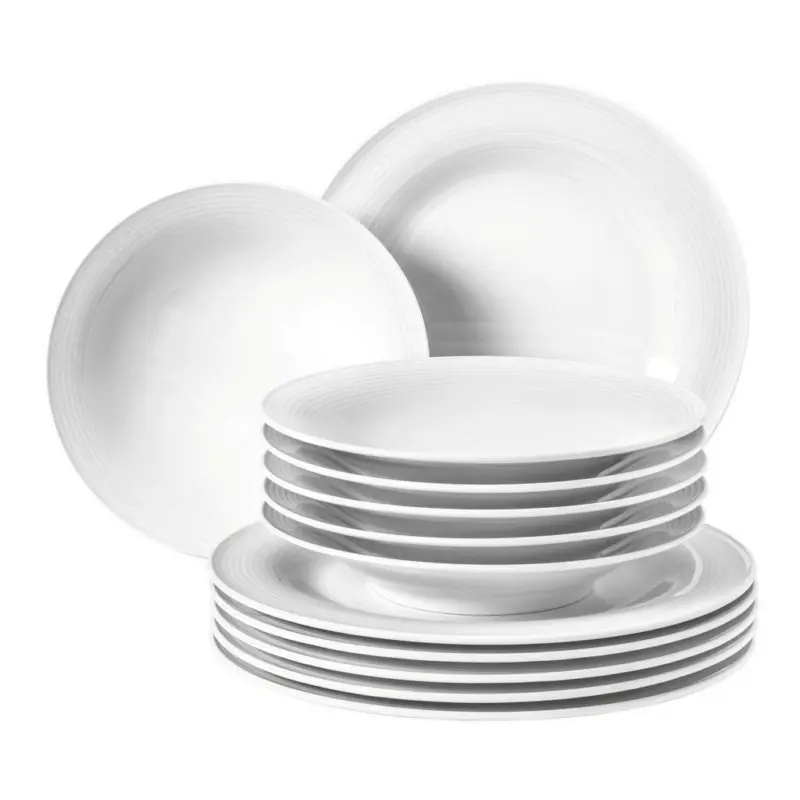 Tafelservice Beat weiß uni 12-teilig