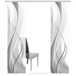 Flächenvorhang in Grau halbtransparent