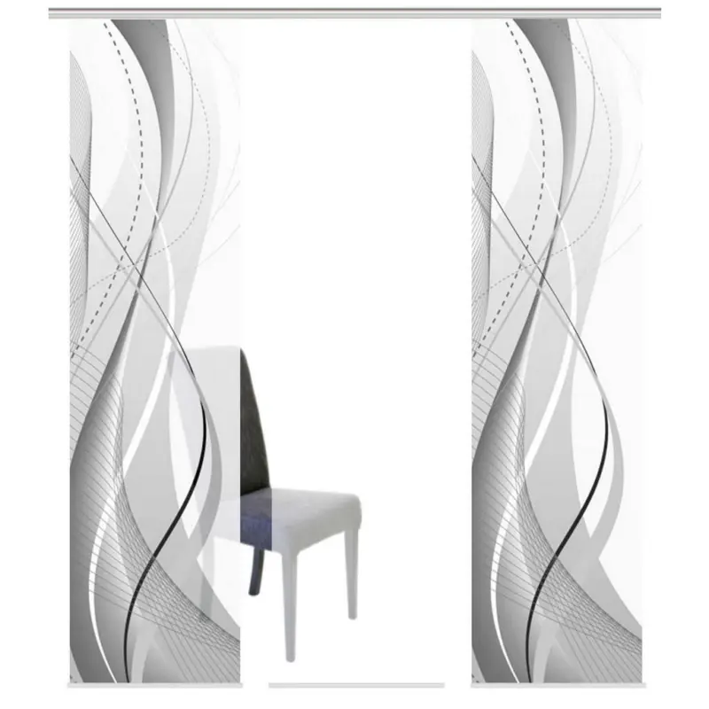 Flächenvorhang in Grau halbtransparent