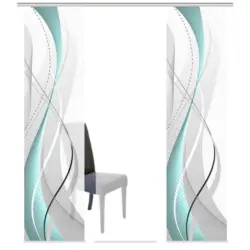 Flächenvorhang in Petrol halbtransparent