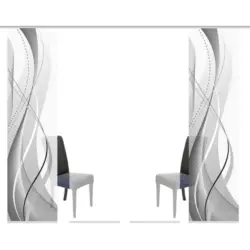 Flächenvorhang in Grau halbtransparent