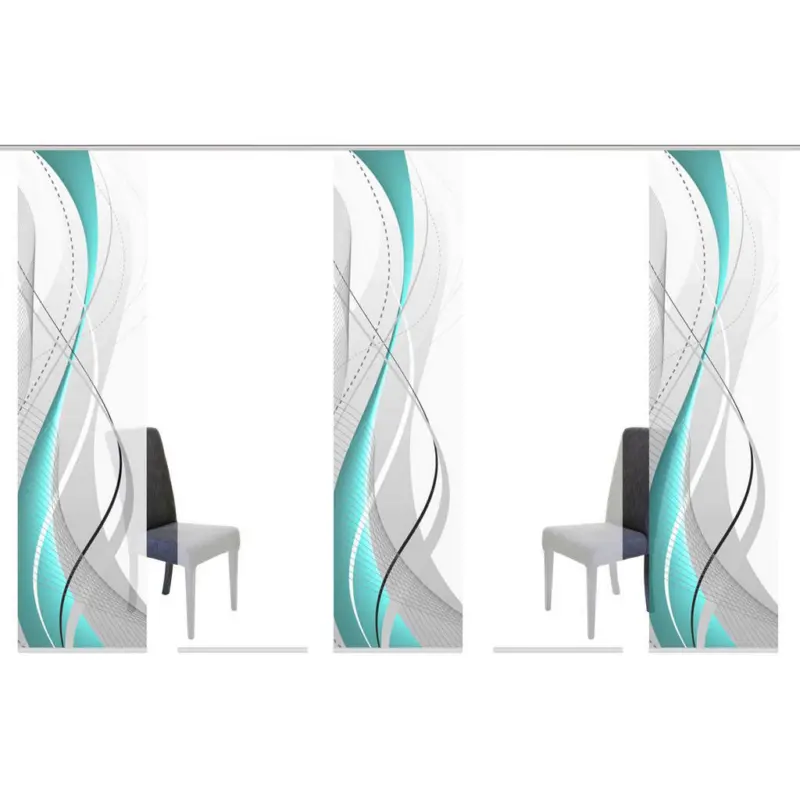 Fl&auml;chenvorhang in Petrol halbtransparent