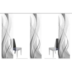 Flächenvorhang in Grau halbtransparent