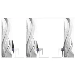 Flächenvorhang in Grau halbtransparent