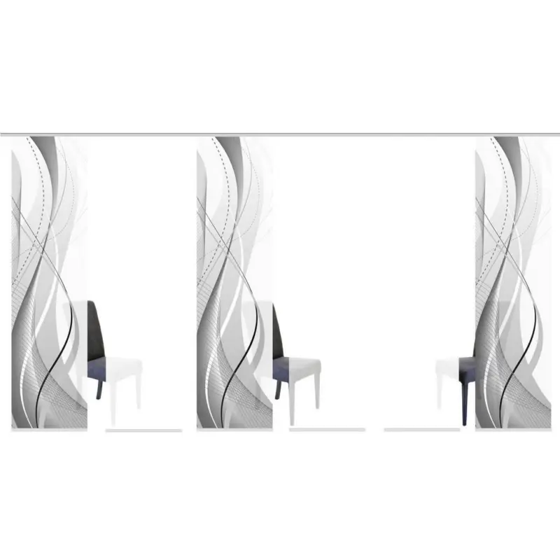 Flächenvorhang in Grau halbtransparent