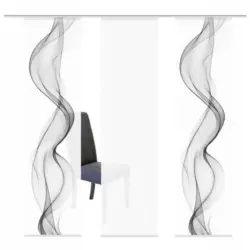 Flächenvorhang in Grau halbtransparent