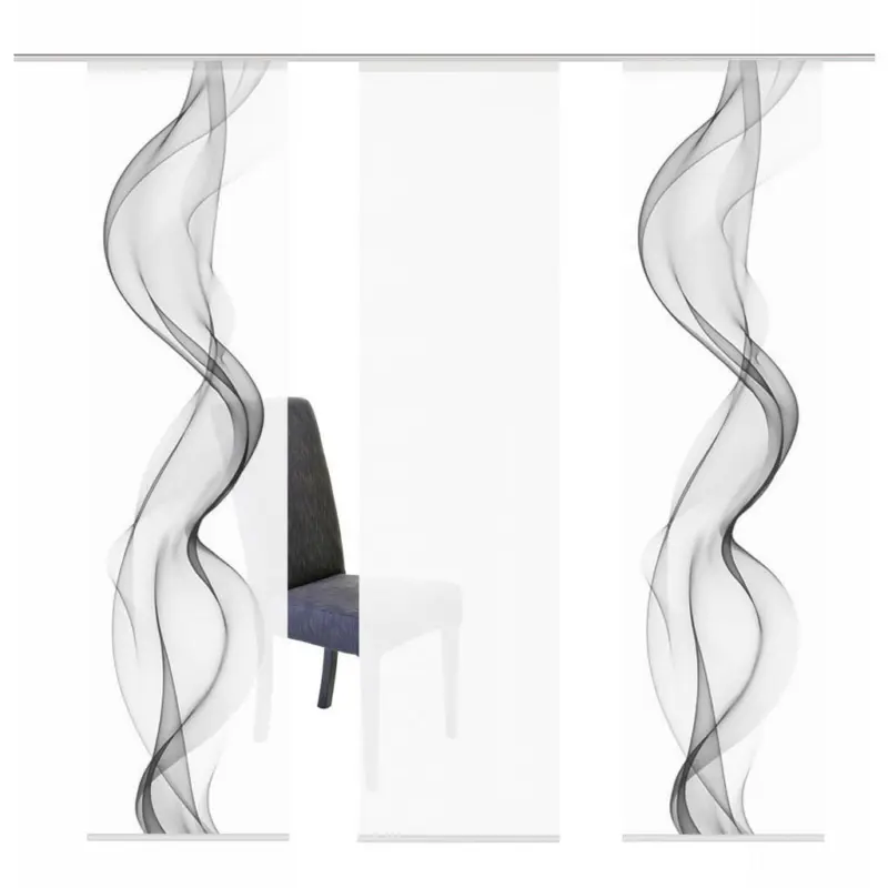 Flächenvorhang in Grau halbtransparent