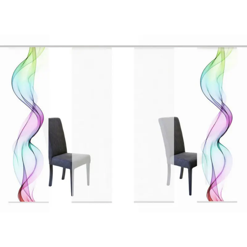 Flächenvorhang in Multicolor halbtransparent