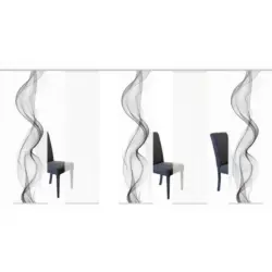 Flächenvorhang in Grau halbtransparent