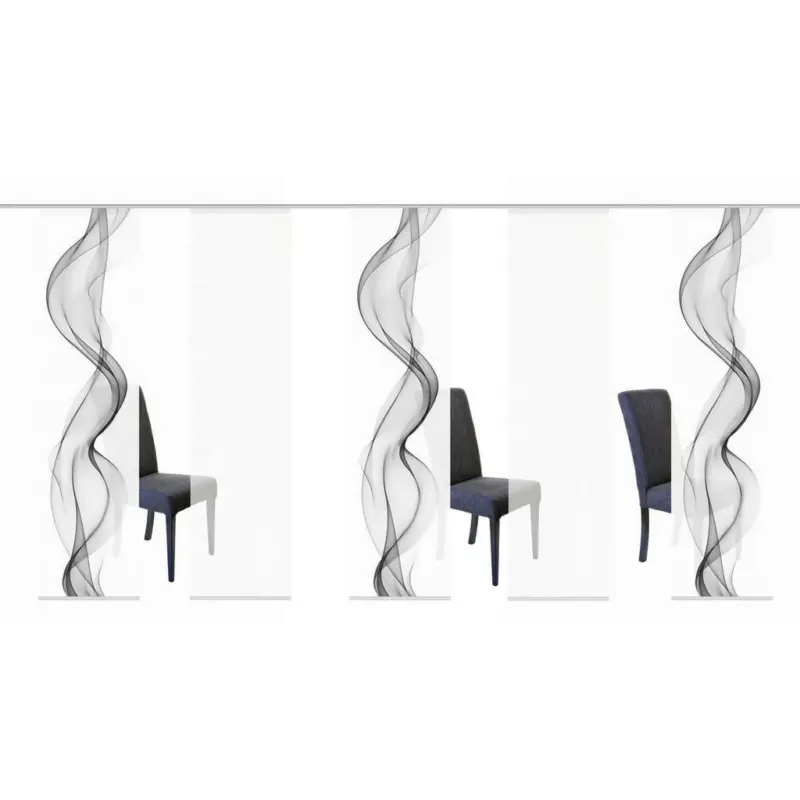 Flächenvorhang in Grau halbtransparent