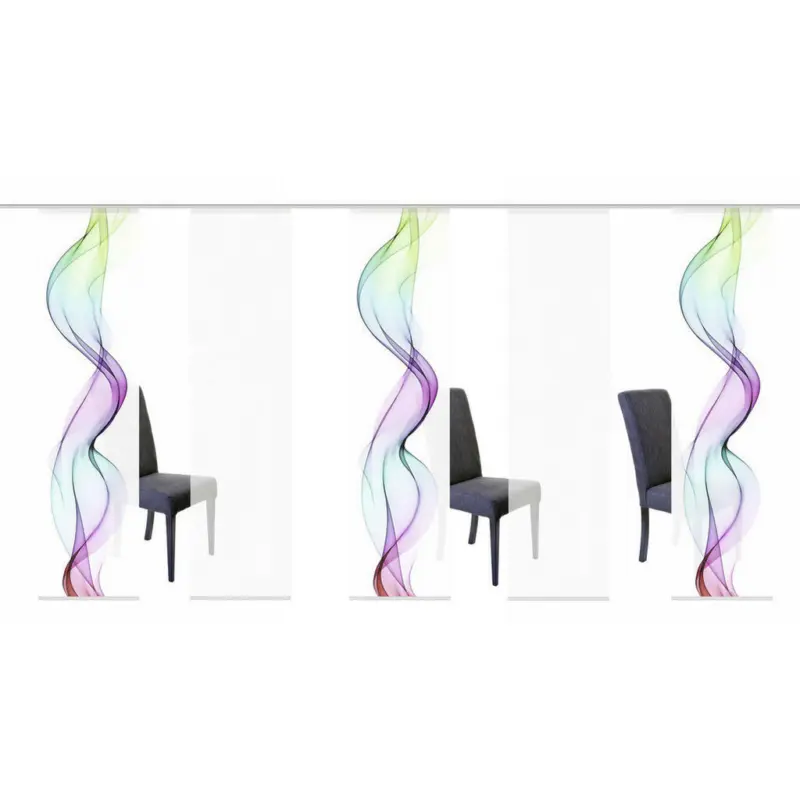 Flächenvorhang in Multicolor halbtransparent