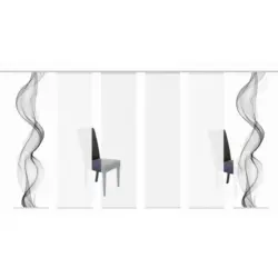 Flächenvorhang in Grau halbtransparent