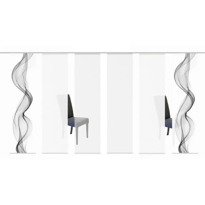 Flächenvorhang in Grau halbtransparent