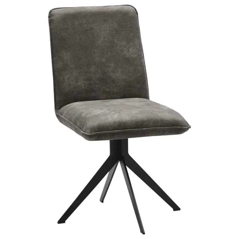 Stuhl in Stahl Lederlook