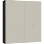 XXXLutz Lauterach - Ihr Möbelhaus bei Bregenz Falttürenschrank in Schwarz, Sandfarben