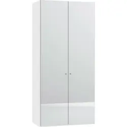 Drehtürenschrank in Weiß