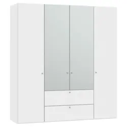 Drehtürenschrank in Weiß