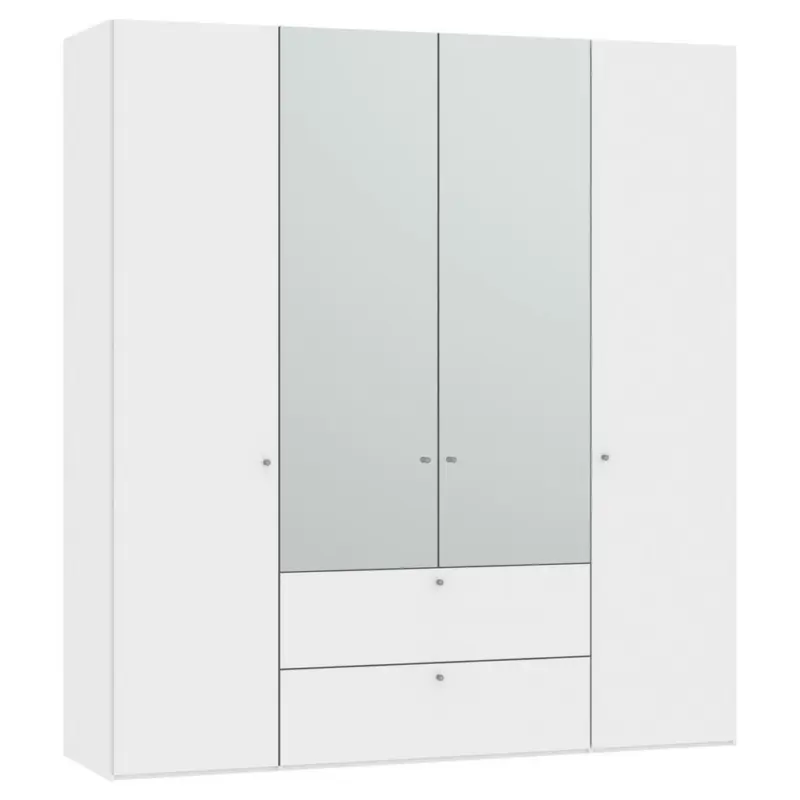 Drehtürenschrank in Weiß