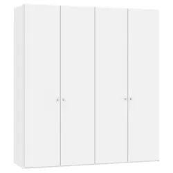 Drehtürenschrank in Weiß
