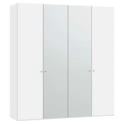 Drehtürenschrank in Weiß