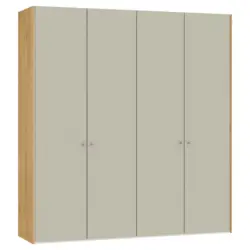 Falttürenschrank in Eichefarben, Sandfarben