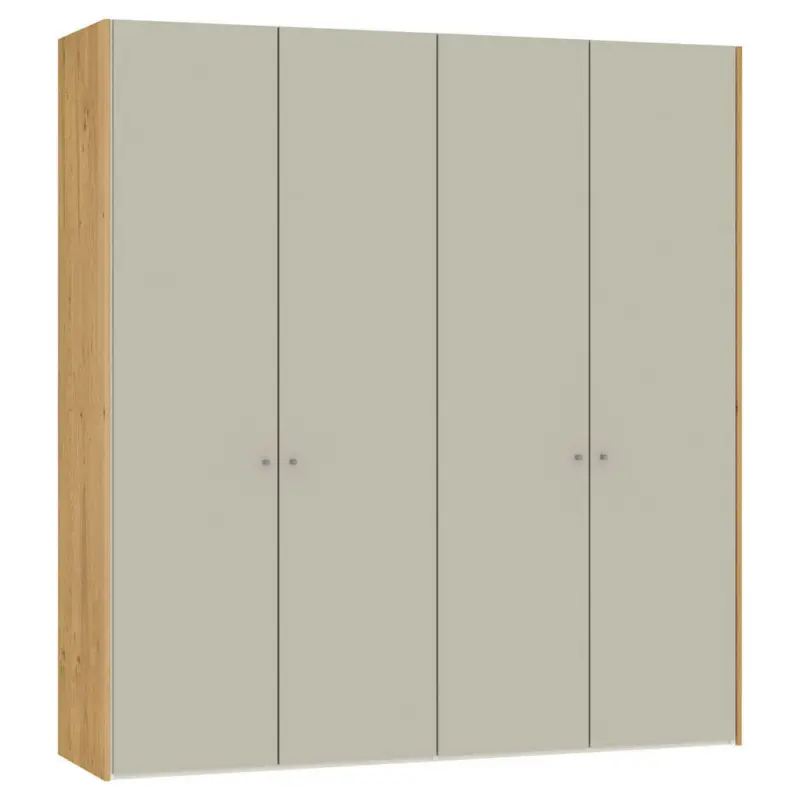 Falttürenschrank in Eichefarben, Sandfarben