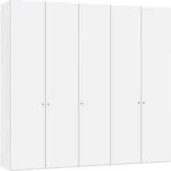 Drehtürenschrank in Weiß, Weiß Hochglanz