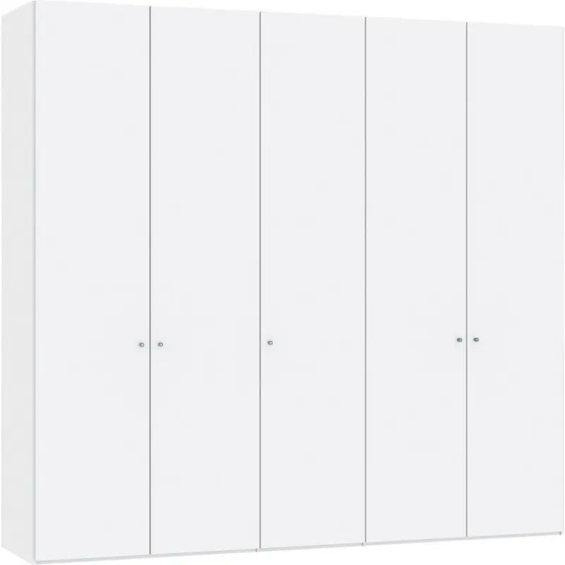 Drehtürenschrank in Weiß, Weiß Hochglanz