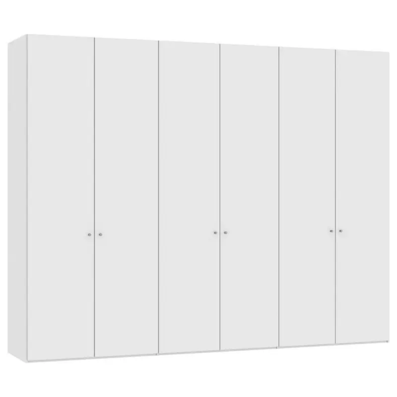 Drehtürenschrank in Weiß, Weiß Hochglanz