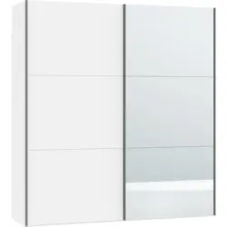 Schwebetürenschrank in Weiß