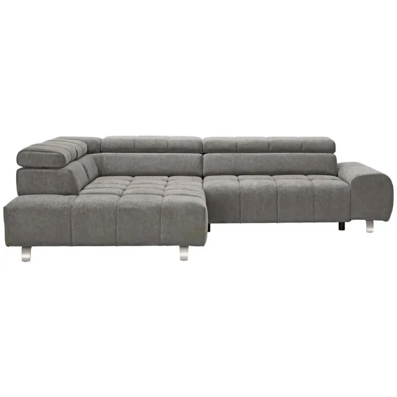 Ecksofa in Webstoff Dunkelgrau