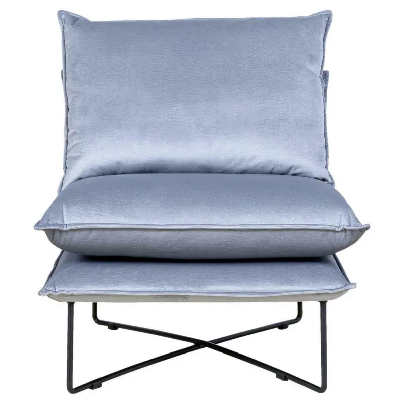Sessel in Velours Grau