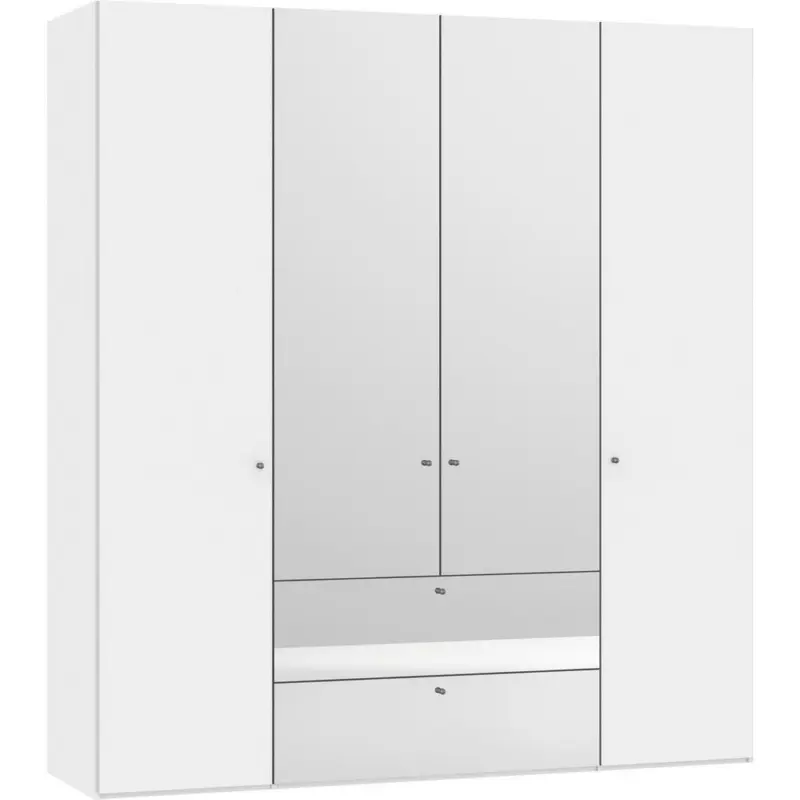 Drehtürenschrank in Weiß