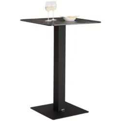 Bartisch in Metall, Glas, Keramik 70/70/105 cm