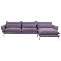 Ecksofa in Webstoff Violett