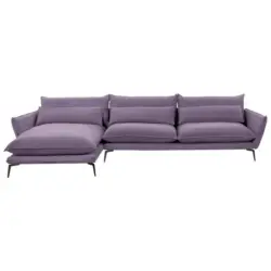 Ecksofa in Webstoff Violett