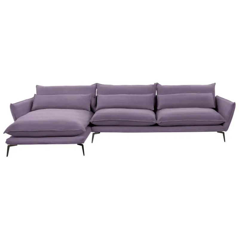 Ecksofa in Webstoff Violett