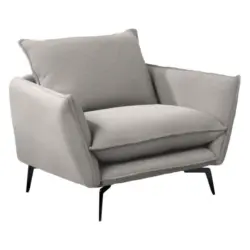 Sessel in Webstoff Creme