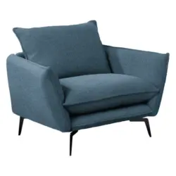 Sessel in Webstoff Blau