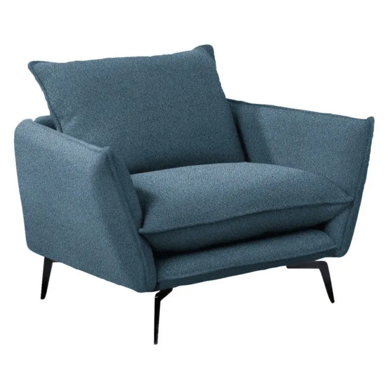 Sessel in Webstoff Blau