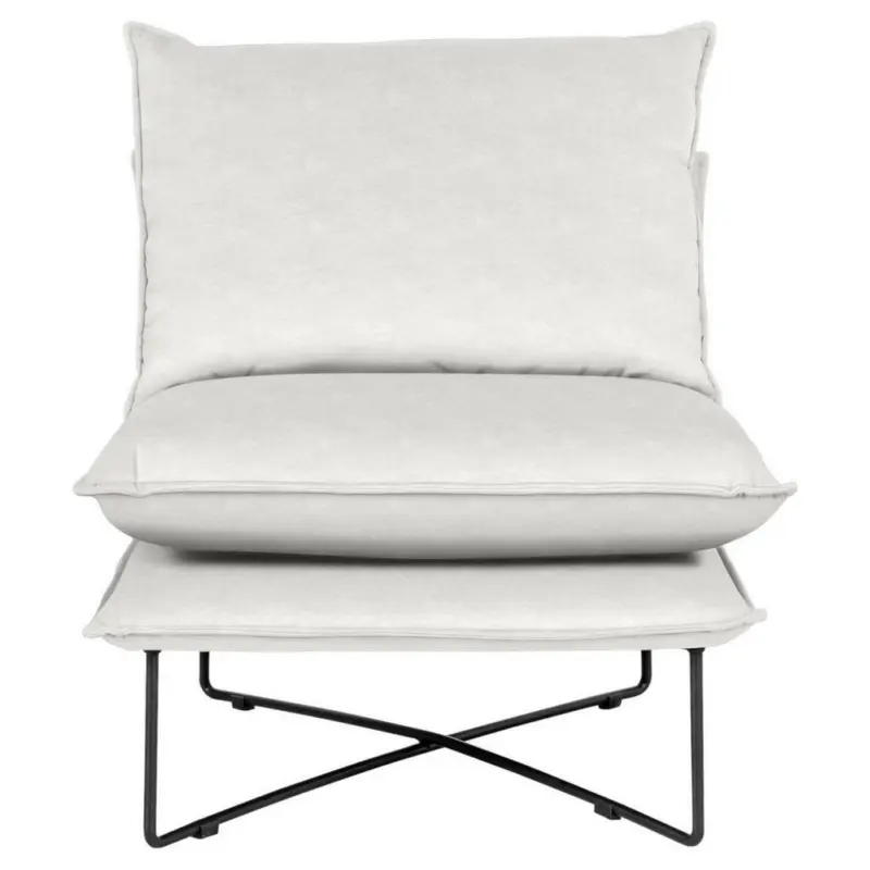 Sessel in Velours Beige