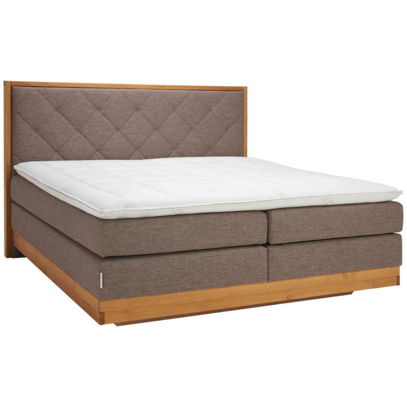 Boxspringbett 180/200 cm in Eichefarben, Hellbraun